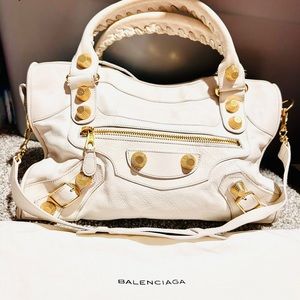 White Balenciaga handbag